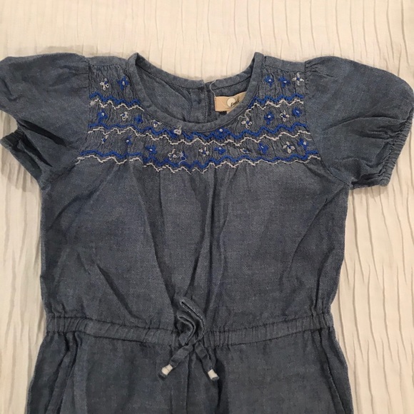 Peek Toddler Girl Romper Short Sleeve 18-24 Month Blue Jumpsuit - Picture 3 of 4